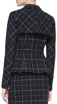 Thumbnail for your product : Nanette Lepore Collegiate Printed Leather-Trim Jacket