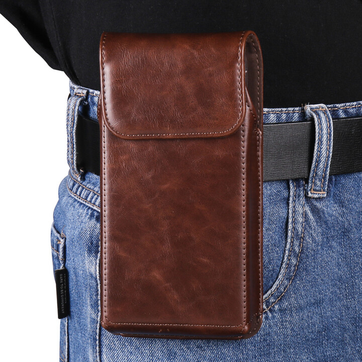 FULAIKATE Cow Leather Belt Clip Phone Bag Men Waist Pouch For Samsung Galaxy S24 Ultra S23 S22 S21 Plus S20 FE Note 20 Mobile Case Holster