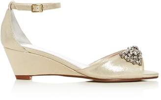 Caparros Hugh Metallic Embellished Wedge Sandals
