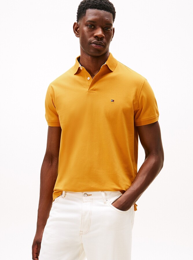Tommy Hilfiger Men's Regular Fit Stretch Tommy Polo - Beige - L
