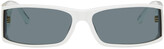 Thumbnail for your product : Linda Farrow White Mya Sunglasses