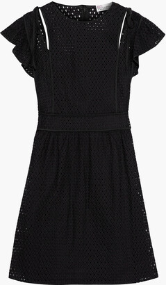 RED Valentino Bow-detailed Cutout Cotton-blend Lace Mini Dress - ShopStyle