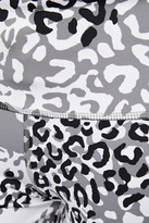 Thumbnail for your product : adidas by Stella McCartney TruePace reflective-trimmed leopard-print stretch leggings