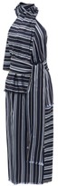 Thumbnail for your product : Altuzarra Columbine Halterneck Striped Midi Dress - Blue Stripe