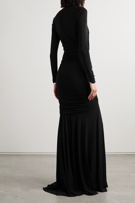 Jason Wu Collection Ruched Stretch-jersey Gown - Black