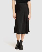 Thumbnail for your product : Oxford Women's Black Maxi skirts - Moana Bias Cut Silky Stretch Skirt - Size One Size, 10 at The Iconic
