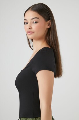 Forever 21 Fitted Square-Neck Top - ShopStyle