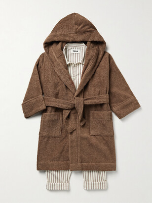 TEKLA KIDS Organic Cotton-Terry Hooded Robe