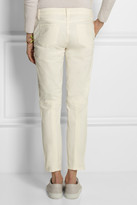 Thumbnail for your product : J.Crew Cropped stretch-cotton moto-style pants