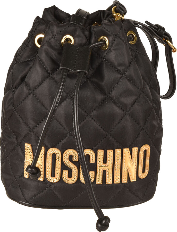Moschino Logo Quilted Bucket Backpack ShopStyle