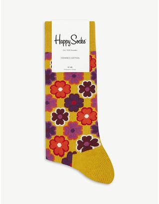 Happy Socks Floral cotton socks