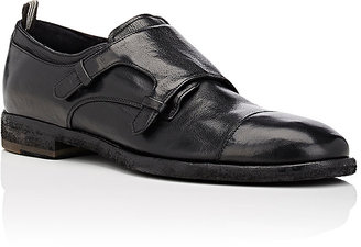 Officine Creative MEN'S WASHED LEATHER DOUBLE-MONK-STRAP SHOES