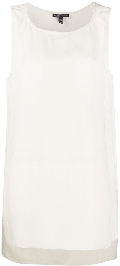 eileen fisher sleeveless silk top