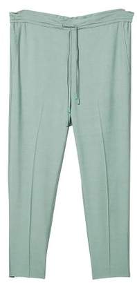 MANGO Textured baggy trousers