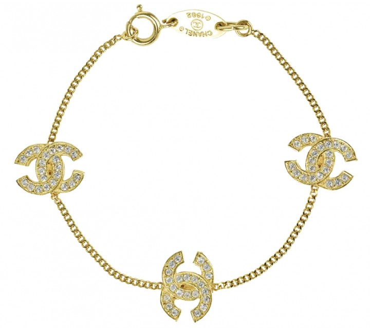 Chanel CC Gold Metal Bracelets