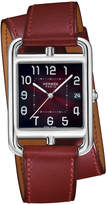 Thumbnail for your product : Hermes Cape Cod PM Stainless Steel & Double Tour Leather Strap Watch
