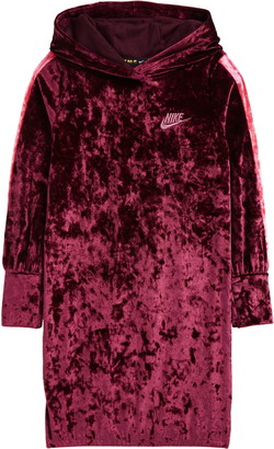 nike velour hooded dress
