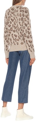 A.P.C. Esther leopard-print alpaca-blend sweater