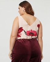 Thumbnail for your product : Le Château Floral Print V-Neck Tank Top