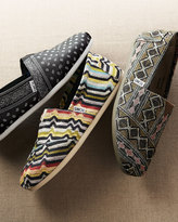 Thumbnail for your product : Toms Diamond-Print Woven Slip-On