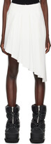 Thumbnail for your product : we11done White Asymmetric Pleated Midi Skirt