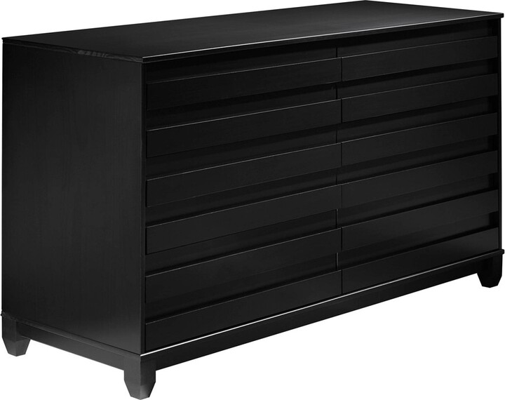 Ilya Solid Wood Modern Panel Front 6 Drawer Dresser Saracina Home