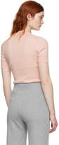 Thumbnail for your product : Courreges Pink Ribbed Mock Neck Sweater