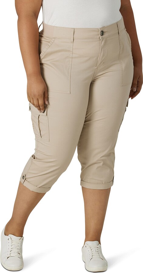 Lee Women's Size Flex-to-Go Mid-Rise Relaxed Fit Cargo Capri Pant -  ShopStyle