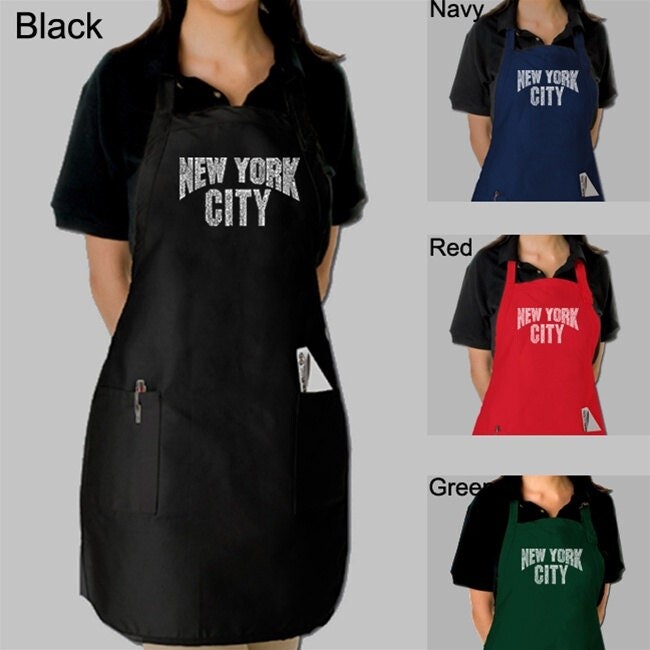 Full Length Dual Pocket Apron - Created Using Some Of Manhattan's Most Popular Nyc Neighborhoods