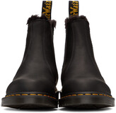 Thumbnail for your product : Dr. Martens Black 2976 Faux-Fur Lined Chelsea Boots