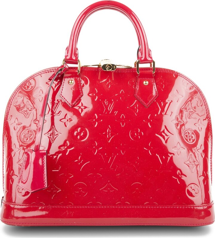 Louis Vuitton Red Monogram Vernis Leather Alma Pm (Authentic Pre