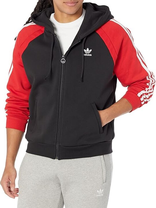 adidas Superstar Fleece Pullover Hoodie (Black/Shadow Red) Men's Clothing -  ShopStyle