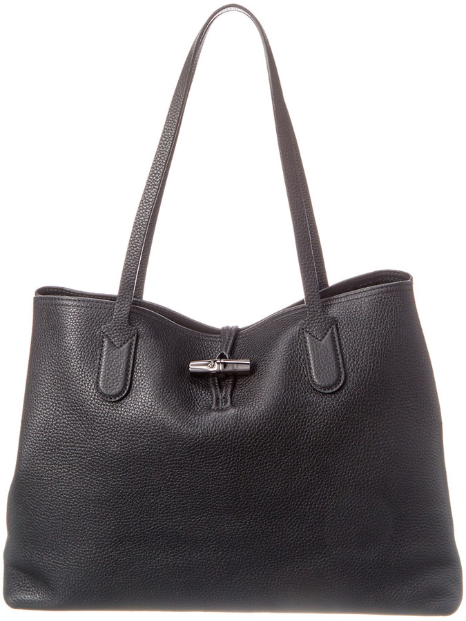 longchamp large leather tote