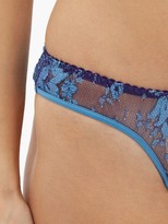 Thumbnail for your product : Agent Provocateur Gwenith Floral-lace Briefs - Blue