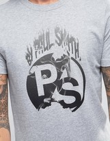 Thumbnail for your product : Paul Smith PS by  T-Shirt With PS Print In Slim Fit Gray EXCLUSIVE