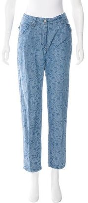 Etoile Isabel Marant Floral Print Straight-Leg Jeans