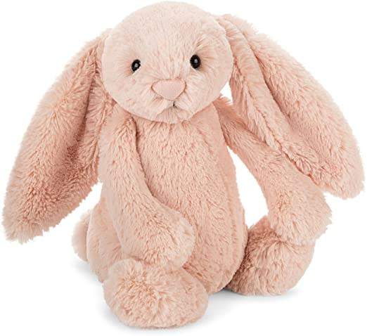 Jellycat Bashful Blush Bunny Stuffed Animal, Medium, 12 inches
