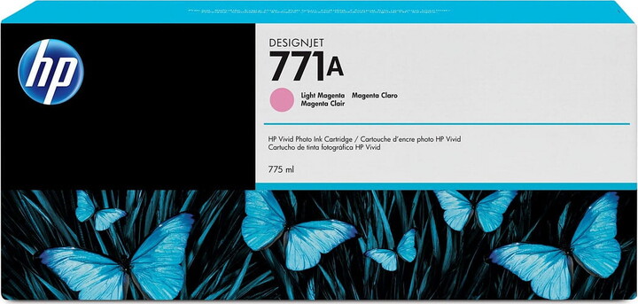 HP 771A 775-ml Light Magenta DesignJet Ink Cartridge, B6Y19A