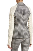 Thumbnail for your product : Altuzarra Plaid Wool Sweater-Sleeve Blazer