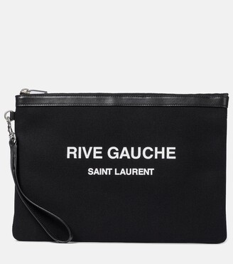 Saint Laurent Rive Gauche canvas pouch