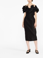 Thumbnail for your product : Carolina Herrera Bow-Detail Strapless Midi Dress
