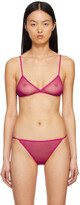 Thumbnail for your product : Saint Laurent Pink Monogram Triangle Bra