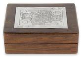Thumbnail for your product : Hand Crafted Wood and Brass Box and Playing Cards Set, 'King of Spades'