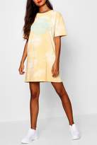 Thumbnail for your product : boohoo ACDC Tie Dye T-Shirt Dress