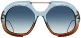 Thumbnail for your product : Fendi Eyewear large tonal gradient sunglasses