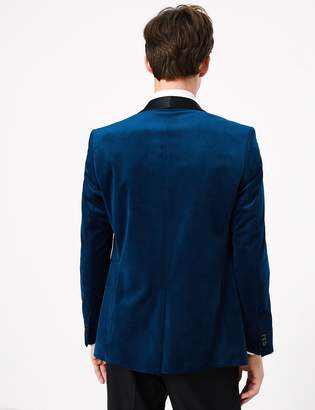 M&S CollectionMarks and Spencer Slim Fit Velvet Shawl Collar Jacket