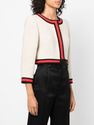 Chanel Pre Owned Bouclé Cropped Jacket