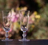 Thumbnail for your product : The Vintage List A Set Of Four Crystal Champagne Flutes With Lens Design