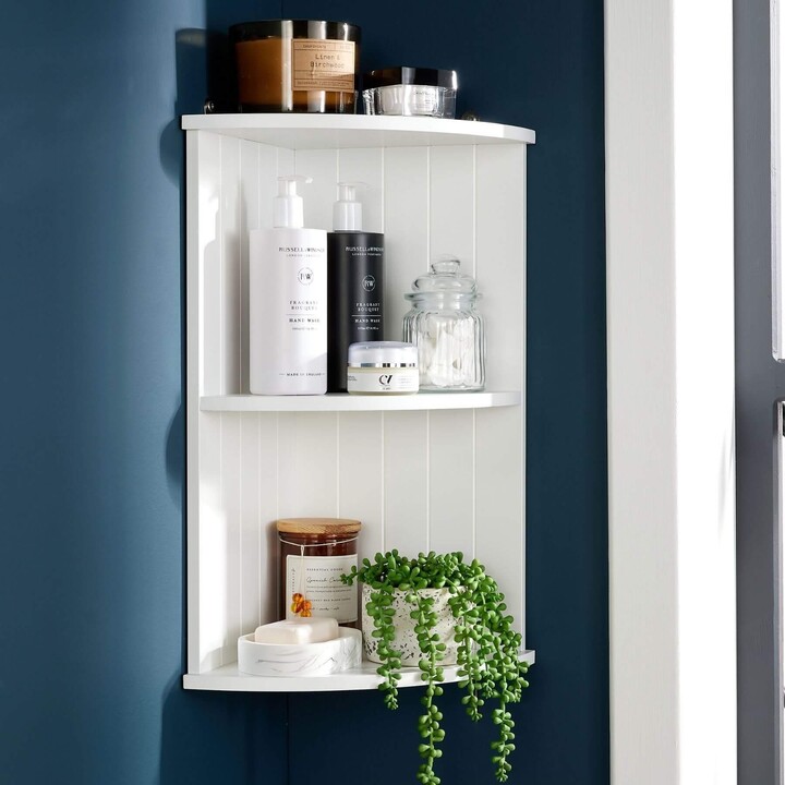 Home Source Corner Wall Mounted Shelf Unit ShopStyle Bookcases &