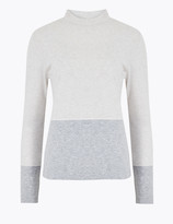 Thumbnail for your product : Marks and Spencer Colour Block Funnel Neck Long Sleeve Top